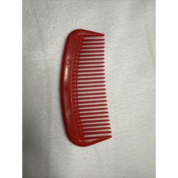 Vintage Rare Honey Comb Red Wide Tooth Rectangle Hair Small Pocket Travel  Brush main image 4